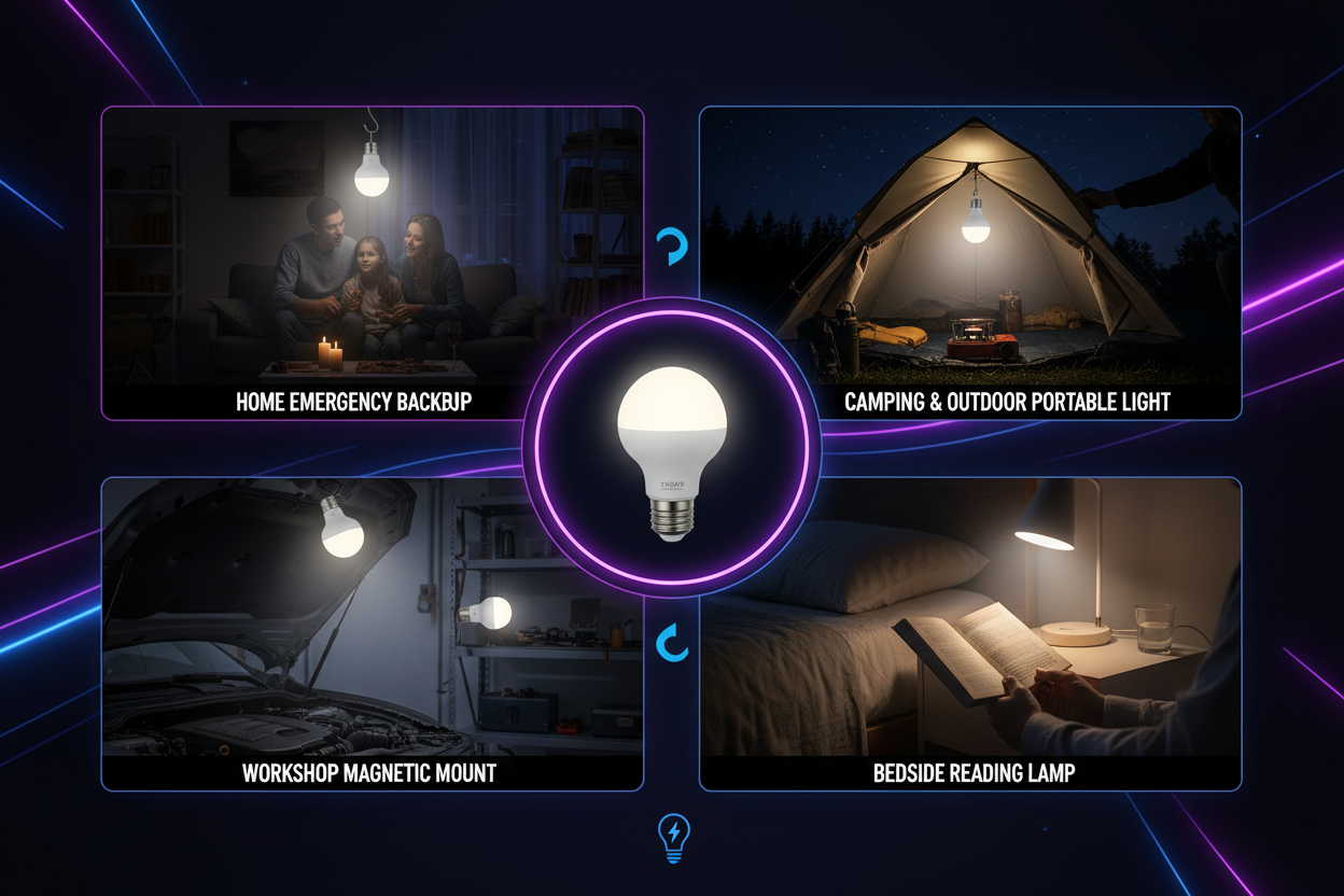 Multiple use cases - emergency, camping, workshop, bedside